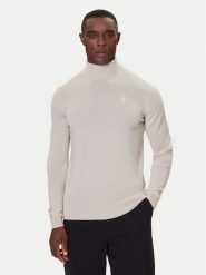 KARL LAGERFELD Golf 655058 554399 Beżowy Regular Fit. Brązowe kardigany męskie KARL LAGERFELD, m, bez wzorów, z wełny, bez ramiączek. Za 639.99 zł.