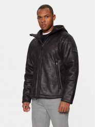 EA7 Emporio Armani Kurtka z imitacji skóry 6DPBA5 PN54Z 1200 Czarny Regular Fit. Czarne kurtki męskie EA7 Emporio Armani, m, bez wzorów, ze skóry, bez ramiączek, bez kaptura. Za 889.99 zł.