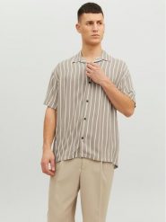 Jack & Jones Koszula Jeff 12220423 Beżowy Relaxed Fit. Brązowe koszule męskie Jack & Jones, m, bez wzorów, z wiskozy, bez kołnierzyka, bez ramiączek. Za 164.99 zł.