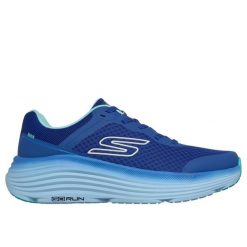 Buty SKECHERS MAX CUSHIONING ENDEAVOUR Niebieski. Niebieskie buty trekkingowe męskie Skechers, bez wzorów, z tkaniny, bez zapięcia, trekkingowe, skechers sport. Za 359.99 zł.