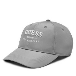 Czapka z daszkiem Guess. Szare czapki męskie Guess, z aplikacjami. Za 89.99 zł.