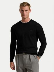 Polo Ralph Lauren Sweter 710946143004 Czarny Slim Fit. Czarne kardigany męskie Polo Ralph Lauren, m, bez wzorów, z wełny, bez ramiączek. Za 759.99 zł.