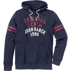 Bluza z kapturem Regular Fit bonprix ciemnoniebiesko-pomarańczowo-czerwony. Bluzy nierozpinane męskie bonprix. Za 89.99 zł.