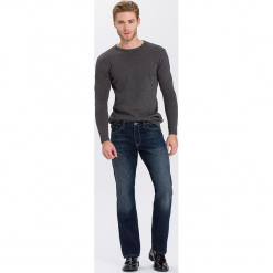 Dżinsy "Antonio" - Relax Fit - w kolorze granatowym. Niebieskie jeansy męskie Cross Jeans, z aplikacjami. W wyprzedaży za 136.95 zł.