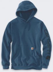 Bluza Carhartt Iconic K288 Logo Deep Ocean. Bluzy nierozpinane męskie Sachs, m, bez wzorów, bez ramiączek, bez kaptura. Za 265.11 zł.