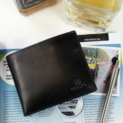 Portfel skórzany męskie KRENIG Classic 12027 czarny w pudełku - Czarny. Czarne portfele męskie Krenig, bez wzorów, ze skóry. Za 123.99 zł.