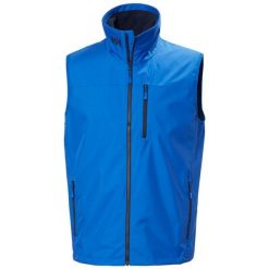 Kurtka bez rękawów Helly Hansen Crew 2.0. Niebieskie kurtki męskie Helly Hansen, bez wzorów, sportowe, bez ramiączek, bez kaptura. Za 600.00 zł.