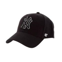Czapka z daszkiem - New York Yankees Czapka regulowana. Czarne czapki męskie 47 Brand, bez wzorów, sportowe. Za 173.50 zł.
