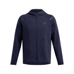Bluza z kapturem z pełnym zamkiem błyskawicznym Under Armour Unstoppable Fleece. Czarne bluzy z kapturem męskie Under Armour, bez wzorów, z kapturem. Za 474.00 zł.