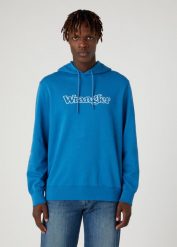 WRANGLER GRAPHIC HOODIE MĘSKA BLUZA Z KAPTUREM LOGO DEEP WATER W674I469F 112331888. Bluzy nierozpinane męskie Wrangler, m, bez wzorów, bez ramiączek, z kapturem. Za 209.99 zł.