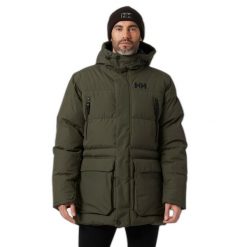 Kurtka puchowa Helly Hansen Reine. Niebieskie kurtki męskie Helly Hansen, na zimę, m, bez wzorów, z puchu, bez ramiączek, bez kaptura. W wyprzedaży za 1,491.60 zł.