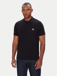 Moose Knuckles Polo Everett M34MT712G Czarny Regular Fit. Czarne koszulki polo męskie Moose Knuckles, m, bez wzorów, z bawełny, bez kołnierzyka, bez ramiączek. Za 399.99 zł.