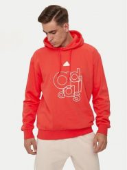 Adidas Bluza Graphic Print IS1991 Czerwony Regular Fit. Czerwone bluzy nierozpinane męskie ADIDAS, m, bez wzorów, z bawełny, bez ramiączek, bez kaptura. Za 279.99 zł.