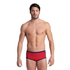 Szorty Kąpielowe Arena Icons Swim Low Waist Short. Czerwone kąpielówki męskie ARENA, m, bez wzorów, z materiału. Za 228.00 zł.