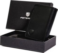 Peterson Skórzany portfel męski z zapięciem i ochroną kart RFID Peterson NoSize. Brązowe portfele męskie Peterson, bez wzorów. Za 285.42 zł.