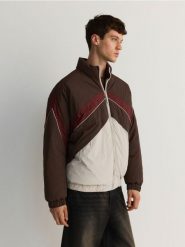 Kurtka ze stójką - wielobarwny. Kurtki męskie Reserved, l, bez wzorów, z tkaniny, bez ramiączek, bez kaptura. W wyprzedaży za 89.99 zł.