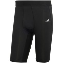 Spodenki męskie adidas Techfit Aeroready Short Tight. Czarne bielizna termoaktywna męska ADIDAS, m, bez wzorów, z bawełny, bez ramiączek, do piłki nożnej, techfit (adidas). Za 101.00 zł.