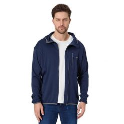 Męska Bluza z Kapturem z 100% Wełny Merino - Maestro/Woolona. Niebieskie bluzy nierozpinane męskie WOOLONA, m, bez wzorów, z wełny, bez ramiączek, z kapturem. W wyprzedaży za 540.00 zł.