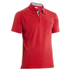Koszulka polo turystyczna męska Sun Ridge Novelty. Czerwone koszulki polo męskie Columbia, m, bez wzorów, z poliesteru, bez kołnierzyka, bez ramiączek. Za 169.99 zł.