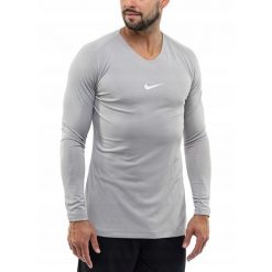 Koszulka Termoaktywna Mężczyzna Nike Długi Rękaw Longsleeve Dry Park roz. XXL. Szare bielizna termoaktywna męska Nike, m, bez wzorów, z materiału, bez ramiączek, na fitness i siłownię, dri-fit (nike). Za 83.99 zł.