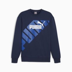 Puma Bluza Power Graphics Tr 67896114. Niebieskie bluzy nierozpinane męskie Puma, m, bez wzorów, bez ramiączek, bez kaptura. Za 140.99 zł.