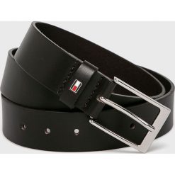 Tommy Hilfiger - Pasek skórzany. Brązowe paski męskie Tommy Hilfiger, bez wzorów, ze skóry. W wyprzedaży za 129.90 zł.