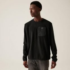 Polar turystyczny męski Frankie Crew. Czarne bluzy z polaru męskie Regatta, m, bez wzorów, z polaru, eleganckie, bez ramiączek, bez kaptura. W wyprzedaży za 107.90 zł.