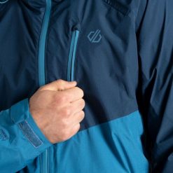 Męska wodoodporna kurtka Breathe Out. Niebieskie kurtki męskie Dare 2B, m, bez wzorów, z tkaniny, sportowe, bez ramiączek, bez kaptura. Za 169.99 zł.