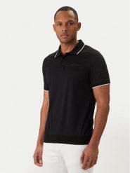 KARL LAGERFELD Polo 745080 562200 Czarny Regular Fit. Czarne koszulki polo męskie KARL LAGERFELD, m, bez wzorów, z bawełny, bez kołnierzyka, bez ramiączek. Za 539.99 zł.