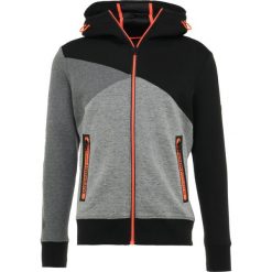 Superdry GYM TECH SPLICED ZIPHOOD Bluza rozpinana black/ash granite. Czarne bluzy bez kaptura męskie Superdry., z bawełny. Za 419.00 zł.