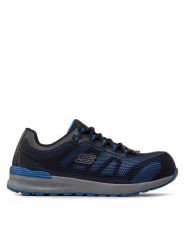 Skechers Półbuty Bulklin 77180EC/BLU Czarny. Czarne codzienne półbuty męskie Skechers, bez wzorów, z tworzywa sztucznego, bez obcasa, bez zapięcia. Za 319.99 zł.