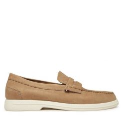 Mokasyny Tommy Hilfiger. Brązowe mokasyny męskie Tommy Hilfiger, z nubiku, bez zapięcia. Za 389.99 zł.