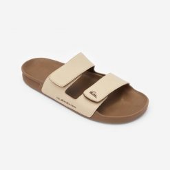 Klapki męskie Quiksilver Rivi. Brązowe klapki i japonki męskie Quiksilver, bez wzorów, z kauczuku. Za 179.99 zł.