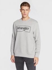 WRANGLER FRAME LOGO CREW MĘSKA BLUZA NADRUK MID GREY W662HAX37 112320241. Szare bluzy nierozpinane męskie Wrangler, m, bez wzorów, z bawełny, klasyczne, bez ramiączek, bez kaptura. W wyprzedaży za 89.99 zł.