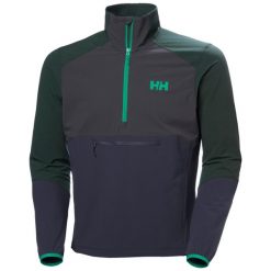 Kurtka przeciwwiatrowa 1/2 zip Helly Hansen Cascade Shield. Fioletowe kurtki męskie Helly Hansen, m, bez wzorów, bez ramiączek, bez kaptura. Za 676.50 zł.