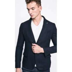 Trussardi Jeans - Marynarka. Niebieskie marynarki męskie TRUSSARDI JEANS, bez wzorów, z jeansu. W wyprzedaży za 539.90 zł.