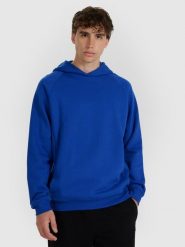 4F Bluza dresowa nierozpinana z kapturem męska - niebieska XXL. Niebieskie bluzy nierozpinane męskie 4f, m, bez wzorów, z dresówki, z kapturem. Za 159.99 zł.