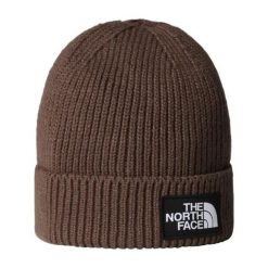 Czapka zimowa The North Face LOGO BOX CUFFED BEANIE. Brązowe czapki męskie The North Face, na zimę, bez wzorów. W wyprzedaży za 119.00 zł.