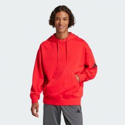 Bluza z kapturem Essentials Loose-Fit 3 Bar Logo French Terry. Czarne bluzy nierozpinane męskie ADIDAS, m, bez wzorów, z materiału, sportowe, bez ramiączek, z kapturem. Za 279.00 zł.