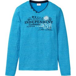Shirt z długim rękawem melanżowy bonprix turkusowy melanż. Koszulki męskie z długim rękawem marki bonprix. Za 44.99 zł.
