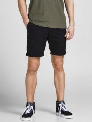 Jack & Jones Szorty materiałowe Dave 12182549 Czarny Regular Fit. Czarne szorty męskie Jack & Jones, bez wzorów, z bawełny. Za 99.99 zł.