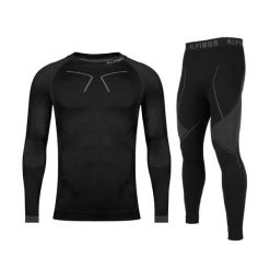 Bielizna termoaktywna trekkingowa męska Alpinus Tactical Base Layer Set. Czarna bielizna termoaktywna męska Alpinus, m, bez wzorów, bez ramiączek. Za 413.26 zł.