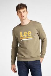 LEE STRIPE SWS MĘSKA BLUZA REGULAR FIT UTILITY GREEN L82OSPNG 112122127. Zielone bluzy nierozpinane męskie Lee, l, bez wzorów, bez ramiączek, bez kaptura. Za 129.99 zł.