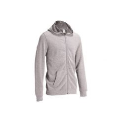 Bluza rozpinana z kapturem. Szare bluzy z kapturem męskie marki DOMYOS, m, z kapturem. W wyprzedaży za 34.99 zł.