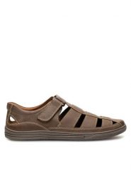 Lasocki Sandały VICTOR3-40 MI08 Brązowy. Brązowe sandały męskie Lasocki, ze skóry, bez zapięcia. Za 179.99 zł.