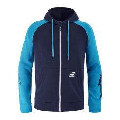 Bluza do tenisa męska zapinana Babolat DRIVE, niebieska. Niebieskie bluzy rozpinane męskie BABOLAT, m, bez wzorów, bez ramiączek, bez kaptura. Za 219.99 zł.