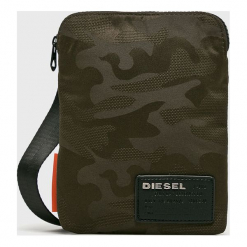 Diesel - Saszetka. Brązowe saszetki męskie marki Diesel, w paski, z materiału. Za 239.90 zł.