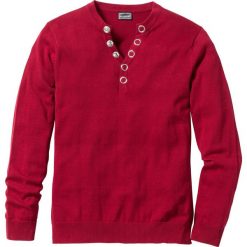 Sweter "Slim fit" bonprix ciemnoczerwony. Swetry męskie marki bonprix. Za 89.99 zł.