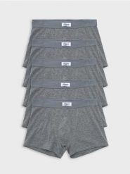 Bokserki 5 pack - szary. Szare bokserki męskie Sinsay, l, bez wzorów. Za 49.99 zł.