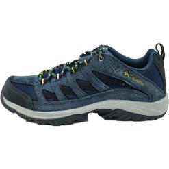 Buty trekkingowe męskie Columbia Crestwood. Czarne buty zimowe męskie Columbia, bez wzorów, z materiału, sportowe, bez obcasa, bez zapięcia. Za 259.99 zł.